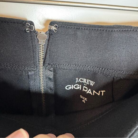 J. Crew The Gigi Pant Black Velvet Side Stripe Skinny Ankle Pants Size 4 - Picture 4 of 7